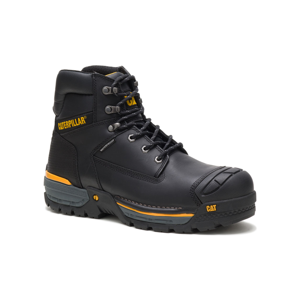 Caterpillar Excavator - Mens Safety Boots - Black - NZ (104RCJGUD)